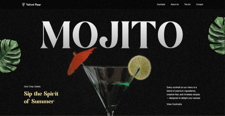Cocktail Project (GSAP) project preview